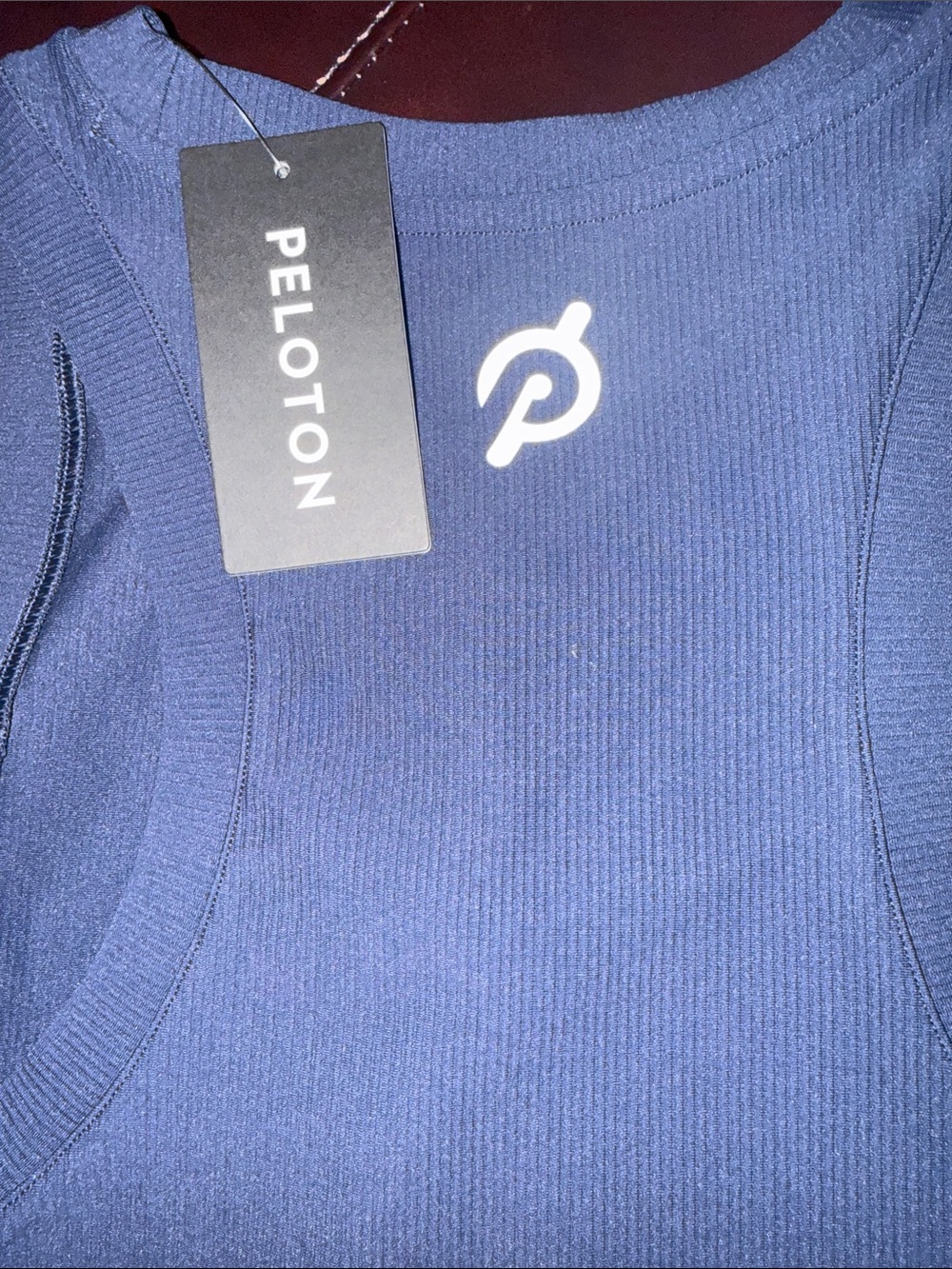 Peloton Deep Blue Ribbed Racerback Tank - Picture 6 of 9